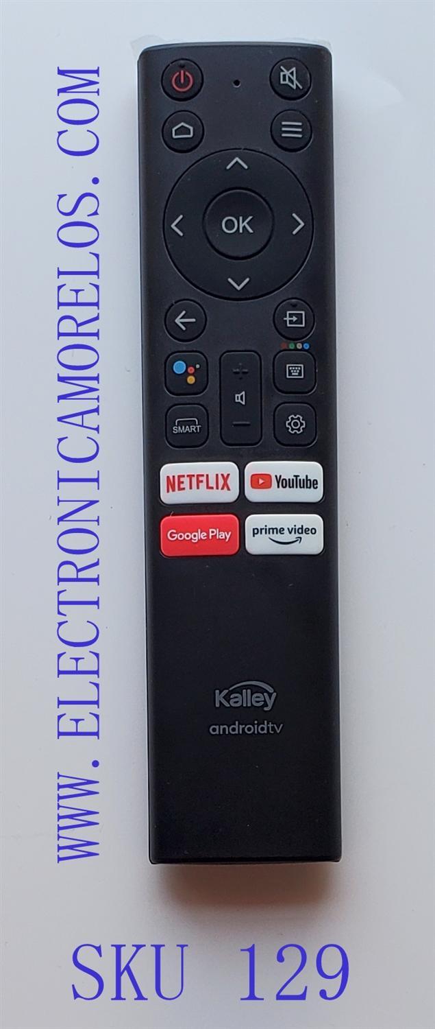 CONTROL REMOTO ORIGINAL PARA SMART TV KALLEY ANDROID COMANDO DE VOZ ((NUEVO)) / NUMERO DE PARTE T6-B86W21 / KY02MCK / Z01000-M212015 / TT6-B86W21-KY02MCK / MODELO K-ATV55UHD